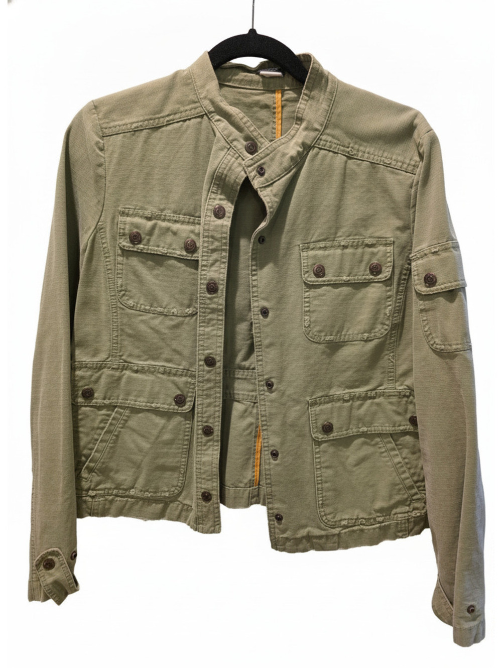 EUC J.Crew Women's Light Olive Cotton Military Style Jacket Large
